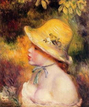 皮埃爾 奧古斯特 雷諾阿 Young Girl in a Straw Hat